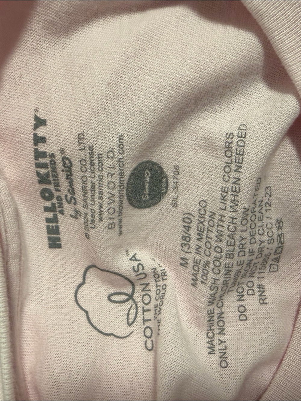 Hello Kitty Pink Tee with Rainbow & Characters - Picture 4 of 4